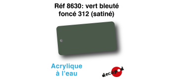 DECA8630 - Vert bleuté foncé 312 (satiné), Peinture acrylique à l'eau - Decapod