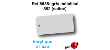 DECA8636 - Gris métalisé 862 (satiné), Peinture acrylique à l'eau - Decapod