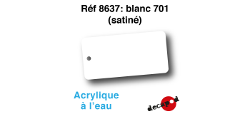 DECA8637 - Blanc 701 (satiné), Peinture acrylique à l'eau - Decapod