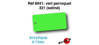 DECA8641 - Vert perroquet 321 (satiné), Peinture acrylique à l'eau - Decapod