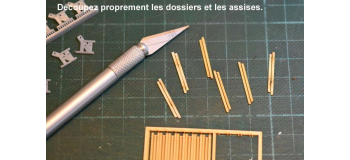  Bancs en bois Decapod 5716 modelisme ferroviaire