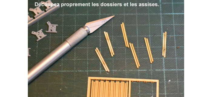  Bancs en bois Decapod 5716 modelisme ferroviaire