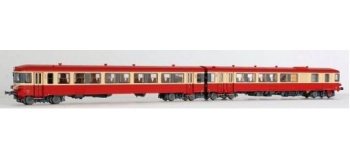 Modélisme ferroviaire : LS MODELS 10036- Autorail diesel EAD X4400 + XR8300 SNCF rouge/crème