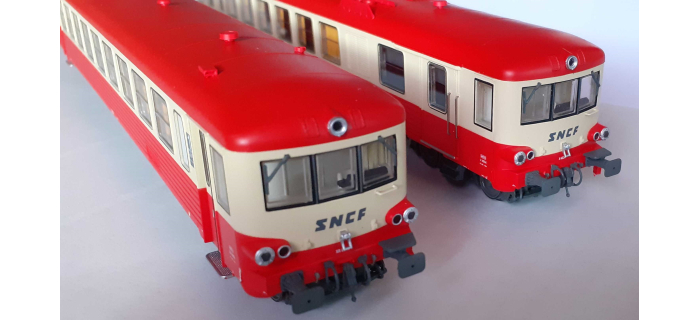 LS MODELS 10037 - Autorail diesel EAD X4434 + XR8355 SNCF rouge/crème 		