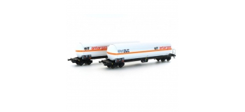 Train électrique : LS MODELS 30751 - Set de 2 wagons citerne UAS gazier 