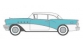 Modélisme ferroviaire : OXFORD OX55001 - Buick Century 1955 bleu - blanc
