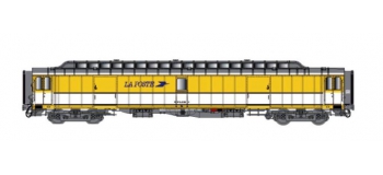 Train électrique :  LS MODEL -LSM40417 - Voiture OCEM livrée jaune/blanc, toit gris, logo 