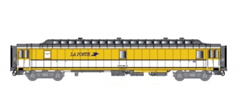 Train électrique : LS MODEL -LSM40419 - Voiture OCEM livrée jaune/blanc, toit gris, logo 