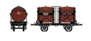 Train électrique : LS MODEL LSM30556 - Wagon bi-foudres sans guérite, brun, 