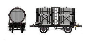 Train électrique :  LS MODEL LSM30558 - Wagon bi-foudres sans guérite, gris, 