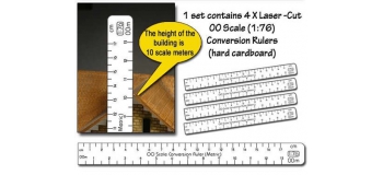 Modélisme ferroviaire : PROSES PR-CR-87M - Echelle de conversion Ruler (Métric) HO