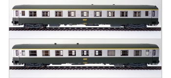 Modélisme ferroviaire : R37- R37-HO420027 - Voiture voyageurs UIC A9 51 87 19-70 359-8 (anneaux d'arrimage, portes d'origine, gris alu) Gérance : PARIS CONFLANS - Région : SUD-EST