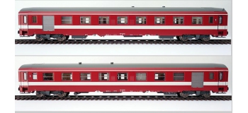 Modélisme ferroviaire : R37- R37-HO420028 - Voiture voyageurs UIC A7D 51 87 81-70 415-1 (cadres de baies peints en rouge, portes d'origine) - Gérance : PARIS MASSENA - Région : SUD-OUEST