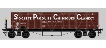Modélisme ferroviaire : COLLECTION R37-HO43001 - Coffret de 2 wagons tombereaux «Clamecy » Ep. III Société Produits Chimiques Clamecy