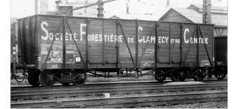 COLLECTION R37-HO43003 - Coffret de 2 wagons tombereaux «Clamecy » Ep. III Société Forrestière de Clamecy et du Centre