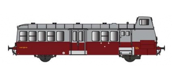 Modélisme ferroviaire : R37 Collection R37-HO41001S - Autorail X5625 versions à faces lisses, DCC, dépôt Orléans (rouge rubis) Ep IIIa