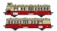 Modélisme ferroviaire : R37 Collection R37-HO41004 - XBD 5606 et remorques XR 9204 version à faces lisses, dépôt Annemasse (rouge crème) Ep IIIa