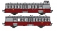 Modélisme ferroviaire : R37 Collection R37-HO41002c - X 5607 et remorque XR 9206 version à faces lisses, dépôt Nîmes (rouge rubis) Ep IIIa