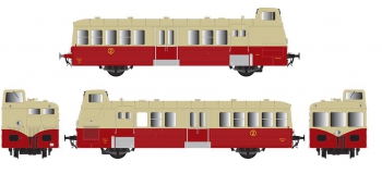 Modélisme ferroviaire : R37 Collection R37-HO41010S - Autorail X BD 5649 version à faces ondulées, DCC, dépôt de Montpellier (rouge crème origine) Ep IIIb 