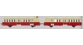 Modélisme ferroviaire : R37 Collection R37-HO41009 - XBD 5658 et remorques XRBD 9240 version à faces ondulées, dépôt Annemasse (rouge crème origine) Ep IIIb