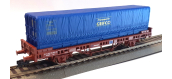 DEP-EL1442K - Wagon plat RENFE avec container GEFCO - Electrotren
