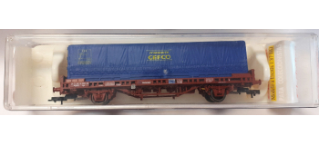 DEP-EL1442K - Wagon plat RENFE avec container GEFCO - Electrotren