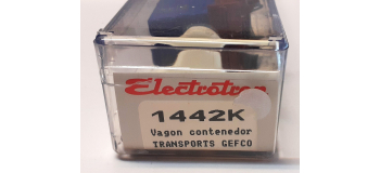 DEP-EL1442K - Wagon plat RENFE avec container GEFCO - Electrotren