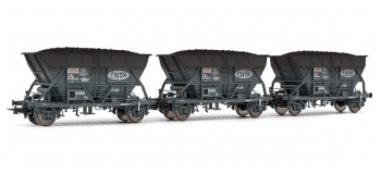 electrotren el0907 Coffret 3 wagons trémie EF 30 SNCF vieillis avec chargement de charbon