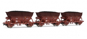 electrotren EL0912 Coffret 3 wagons trémie viellis avec chargement de charbon, RENFE