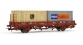 electrotren EL1446 Wagon plat, type Ks, avec 2 containers, RENFE