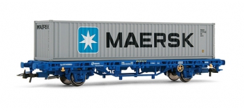 electrotren EL1552 Wagon MC1, type Lgs, avec conteneur MAERSK, RENFE