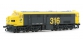 electrotren EL2404 Locomotive Diesel 1601, Jaune et Grise, RENFE