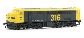 electrotren EL2405S Locomotive Diesel 1601, Jaune et Grise, RENFE