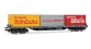 electrotren EL5180 Wagon plat RENFE, type Rs, gris avec 3 containers