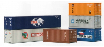 EL0146 Assortiments de 6 containers de 20 et 40 pouces