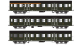 EPM413308 - Coffret 3 voitures Romilly ABtmyp + Btmyp + BDtmyp, chassis noir, éclairage intérieur - EPM