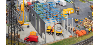 F130892 - Bâtiment industriel en construction, Systeme constructif - Faller