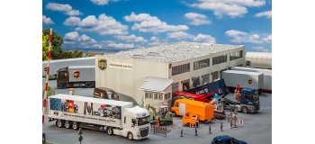 Modélisme ferroviaire : FALLER 130785 - Hall logistique UPS