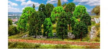 Modélisme ferroviaire :  FALLER F181524 - Assortiment de feuillus (15p