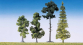 F181495 - Arbres assortis de forêt 9 à 15 cm, 15 pièces - Faller