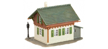 Maquette montée maison garde barrieres HO 1/87 MKD - Modélisme