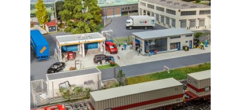 Modélisme ferroviaire : FALLER 130154 - Station-lavage autos 