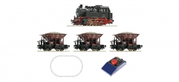 Modélisme ferroviaire : ROCO - R51159  - Coffret de départ analogique: Locomotive à vapeur série 80 avec train de marchandises, DB
