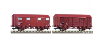 Train électrique : FLEISCHMANN FL531006 - Set de 2 wagons de marchandises SNCF