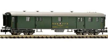 Modélisme ferroviaire :  FLEISCHMANN FL813002 - Fourgon à bagages, type voiture D, CCF N 