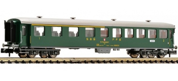 Modélisme ferroviaire :  FLEISCHMANN FL813802 - Voiture voyageurs mixte 1 - 2 ème classe Type ab CFF 