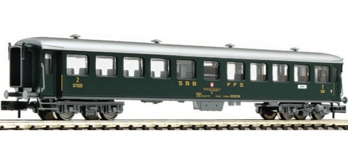 Voiture Voyageurs PIKO 2e Classe SBB CFF - Échelle HO (1/87) - Nouveau Logo - Occasion