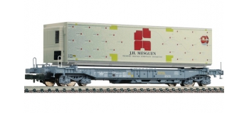 Modelisme ferroviaire : FLEISCHMANN FL845348 - Wagon porte-containers 