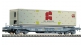 Modelisme ferroviaire : FLEISCHMANN FL845348 - Wagon porte-containers 