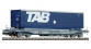 Modelisme ferroviaire :  FLEISCHMANN FL845350 - Wagon porte-containers 